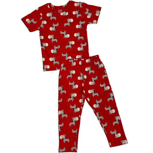 Red Zebra Pyjama Set (Unisex)