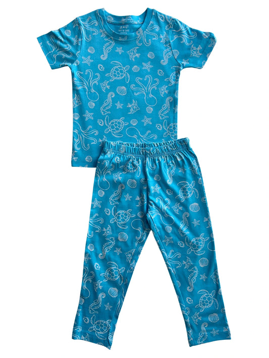 Blue Aqua Pyjama Set (Unisex)