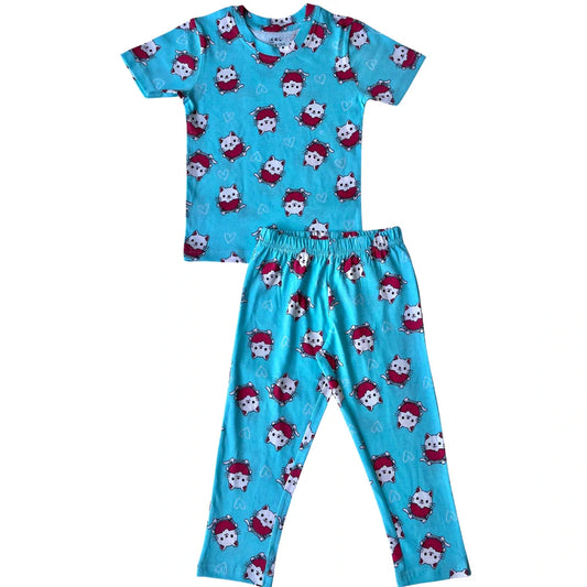 Blue Cats Pyjama Set (Unisex)
