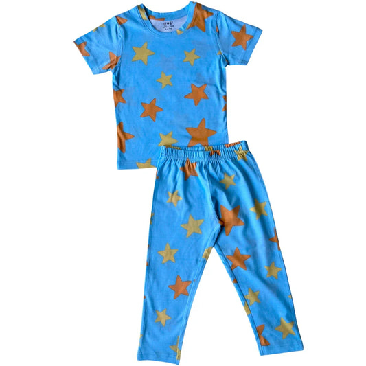 Blue Yellow Stars Pyjama Set (Unisex)