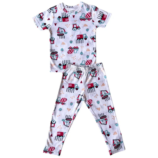 White Roadroller Pyjama Set (Unisex)
