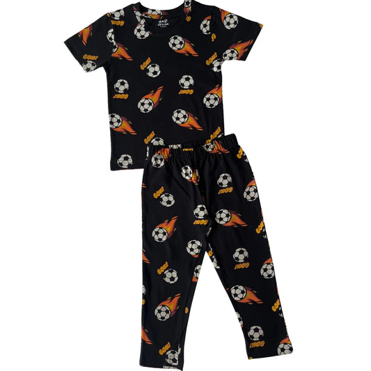Black Football Pyjama Set (Unisex)