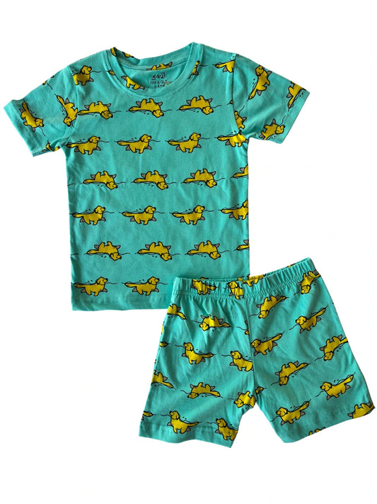 Blue Dog Coord Set with Shorts (Unisex)